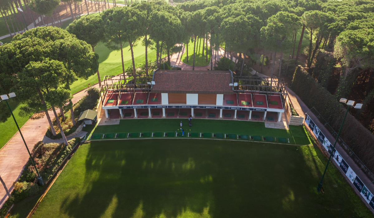 The driving range at Carya Golf Club