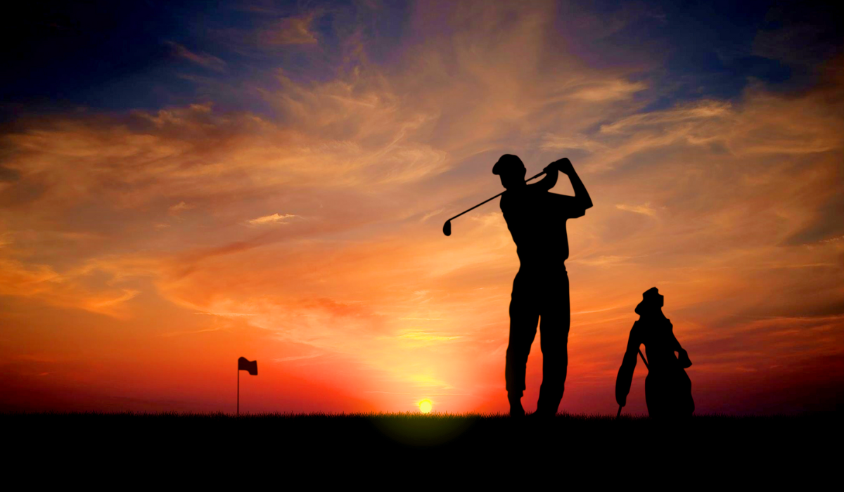 Golfer on Sunset