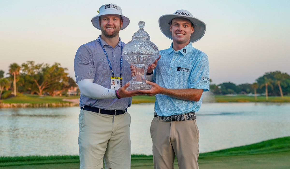 Joe Highsmith with Caddie Joe LaCava Jr.