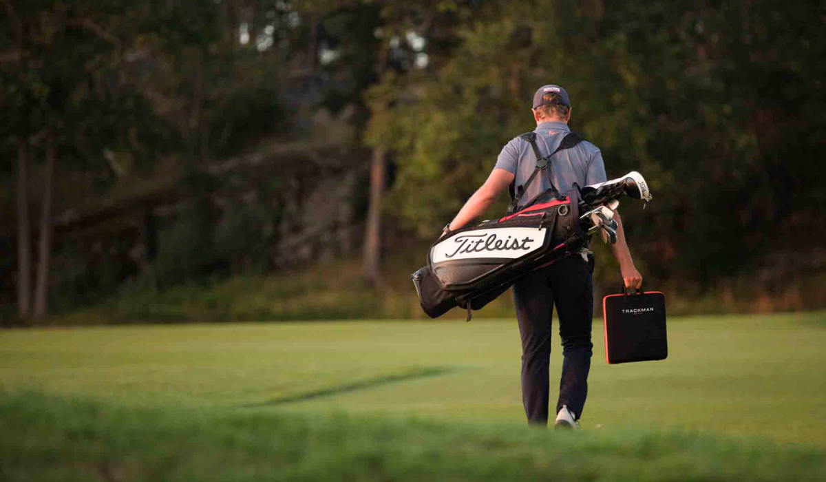 Golfer with Golf Club Set
