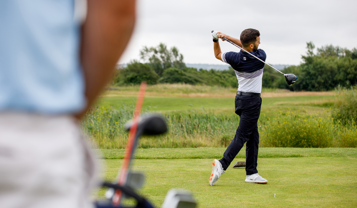 Golfer with Clubs