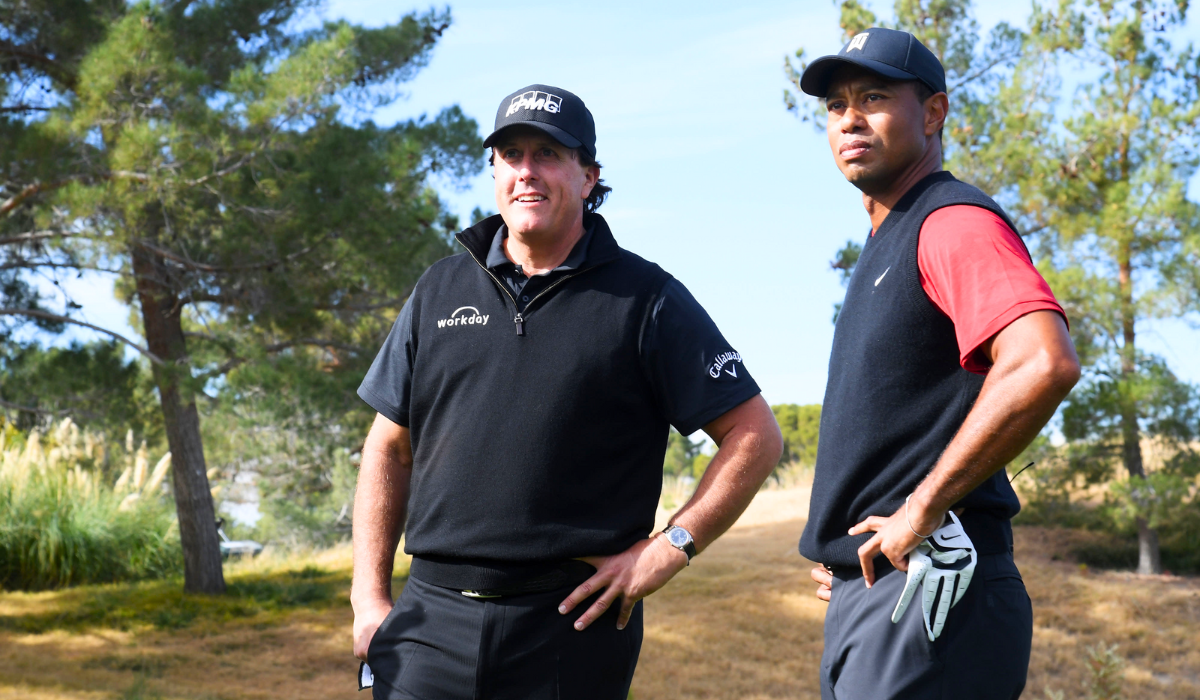 Tiger Woods and Phil Mickelson at Shadow Creek