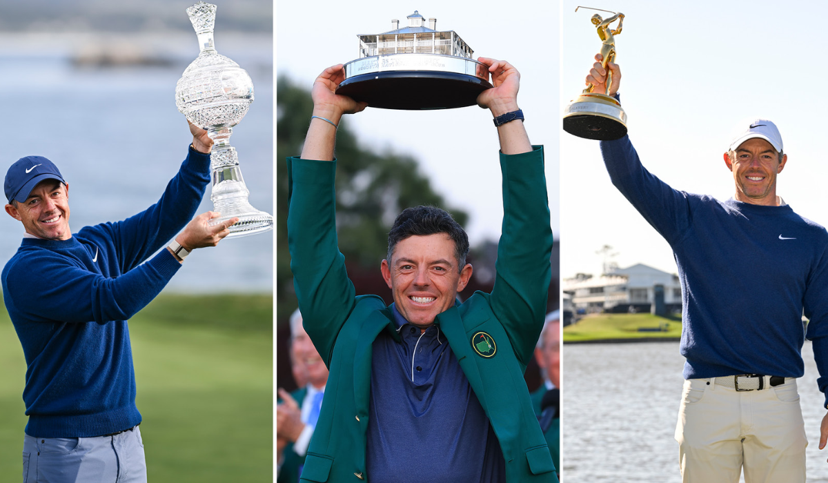 McIlroy with Multiple Trophies