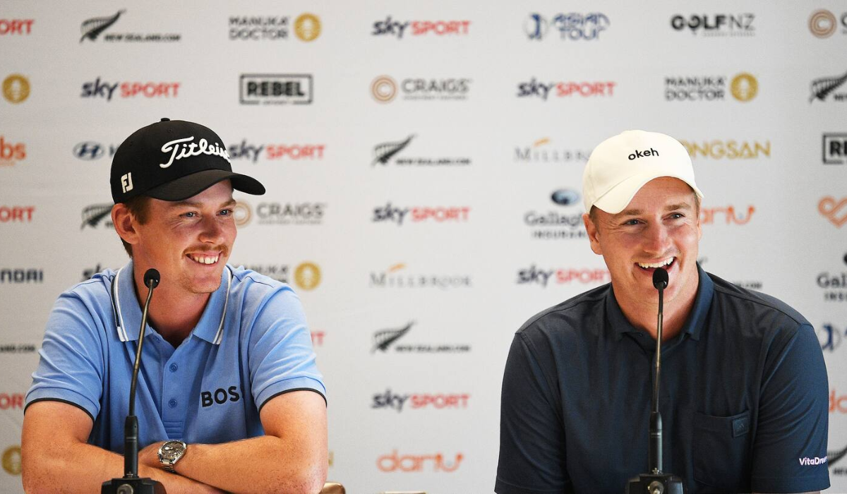 Golfers at Press Event