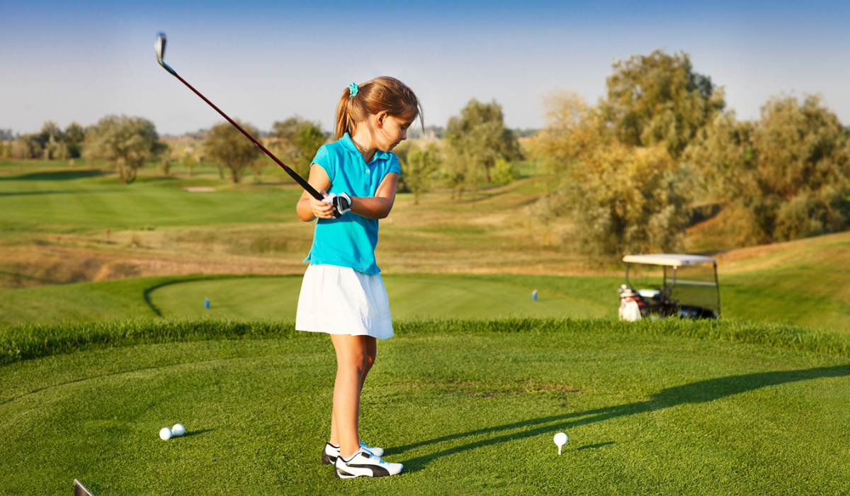 Girl Playing Golf