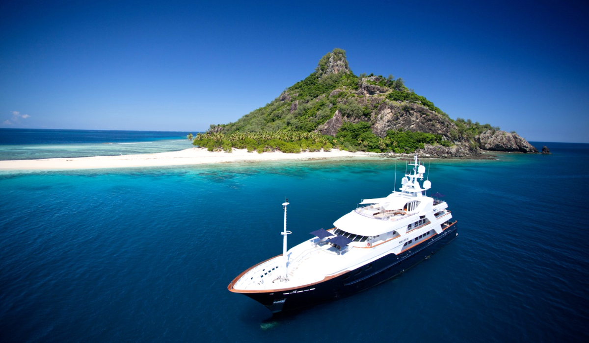 Yacht near a Private Island