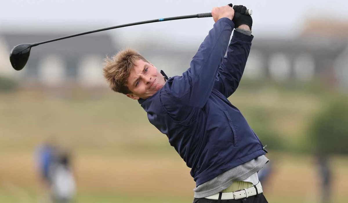 Carol Preisinger Playing Golf in Wind