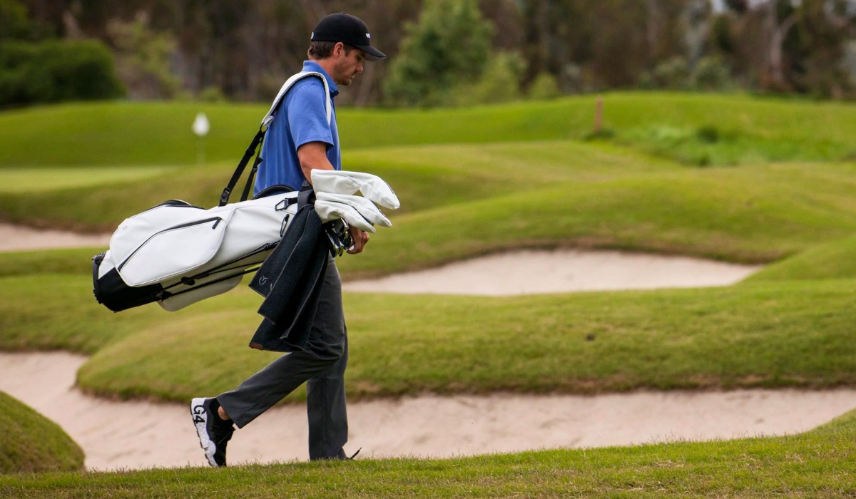 Golfer with Vessel Carry Bag