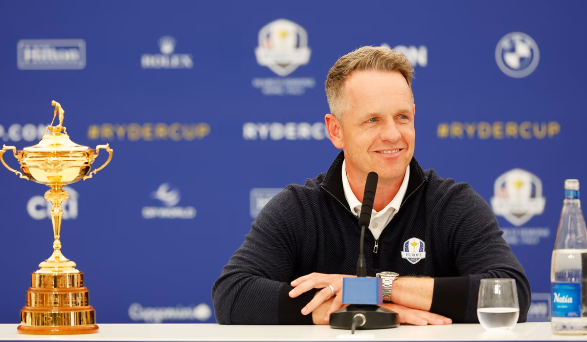 Luke Donald at a Press Conference