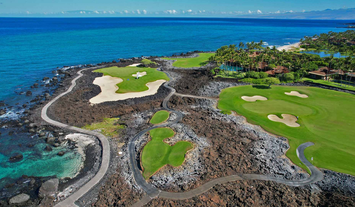 Black Lava-Covered Course in Hawaii