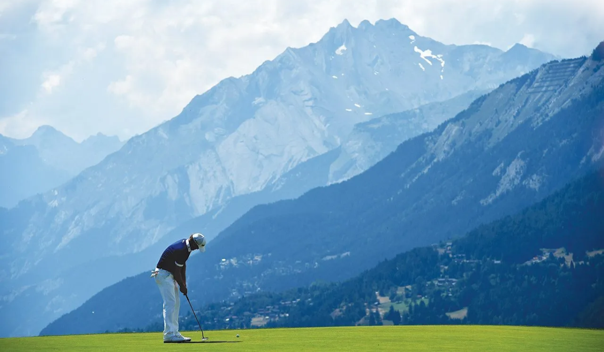 Golfer in the Mountains