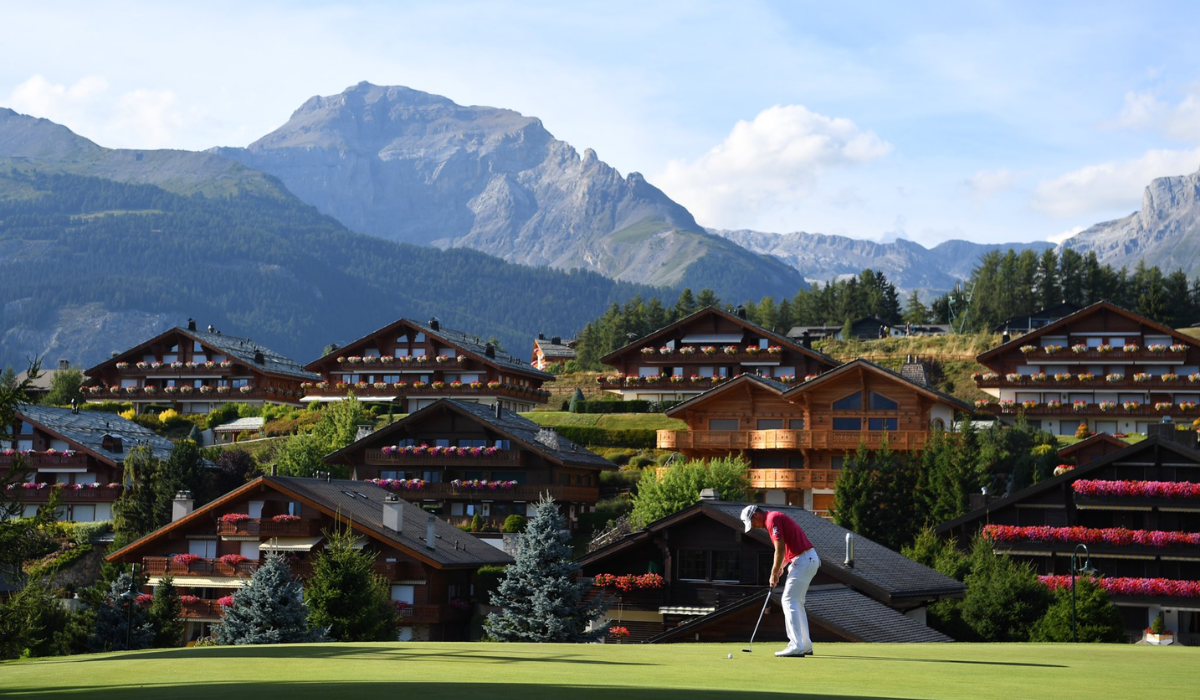 Golfer in the Mountains