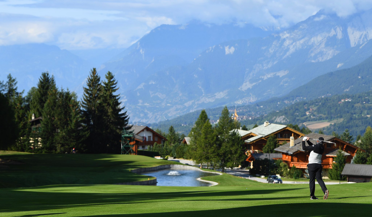 Golfer in the Mountains