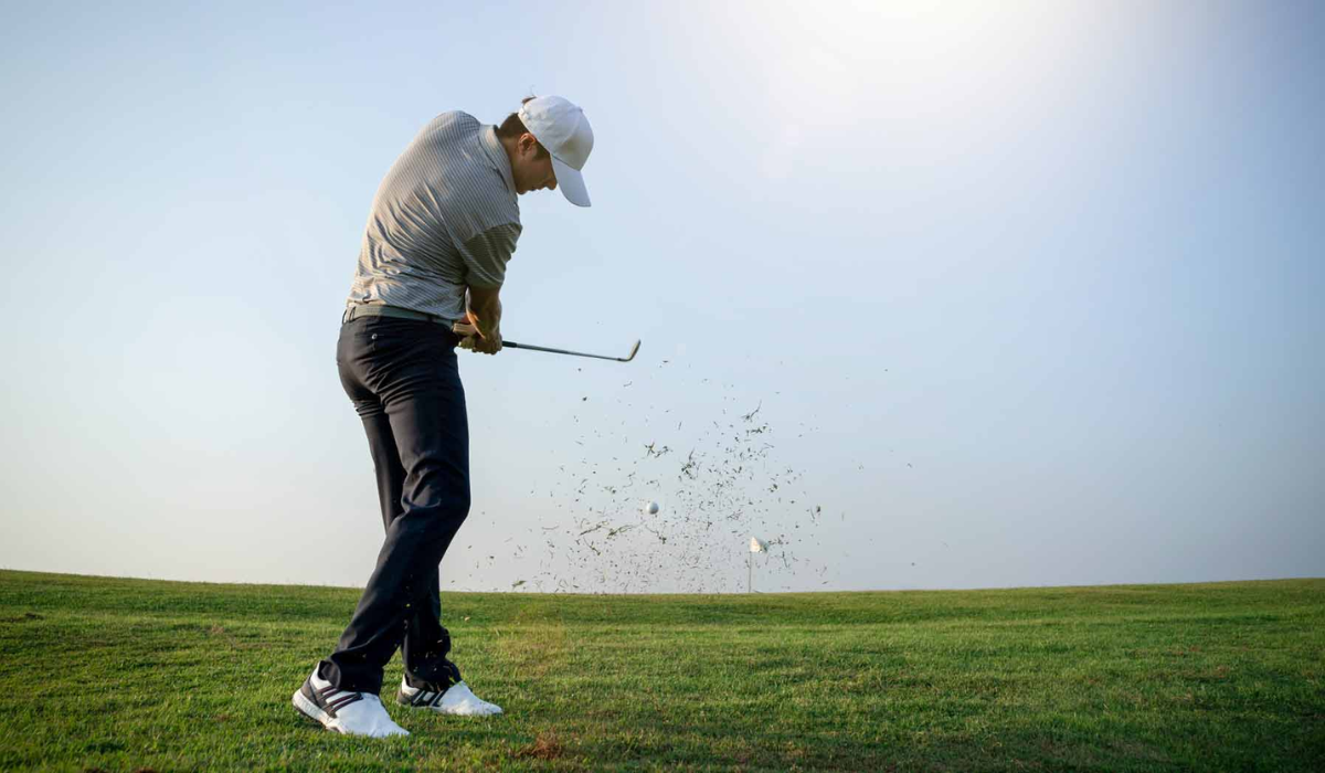 Wedge Player Practising Playing Golf