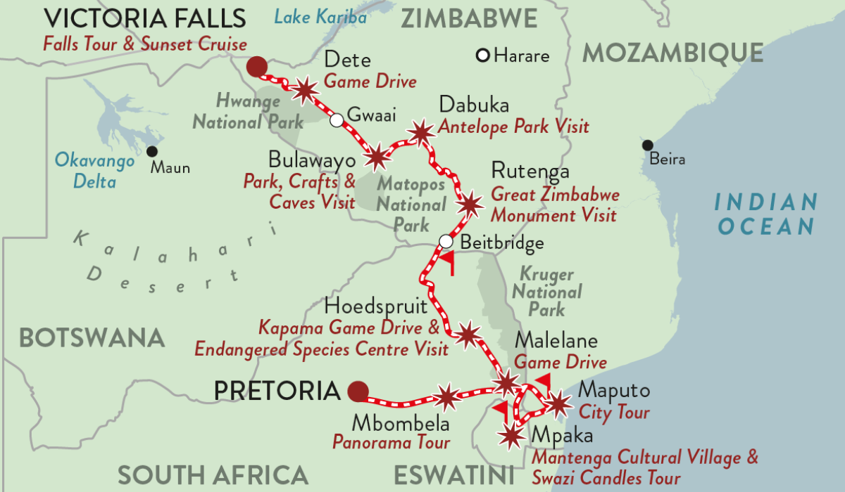 Routes of Rovos Rail