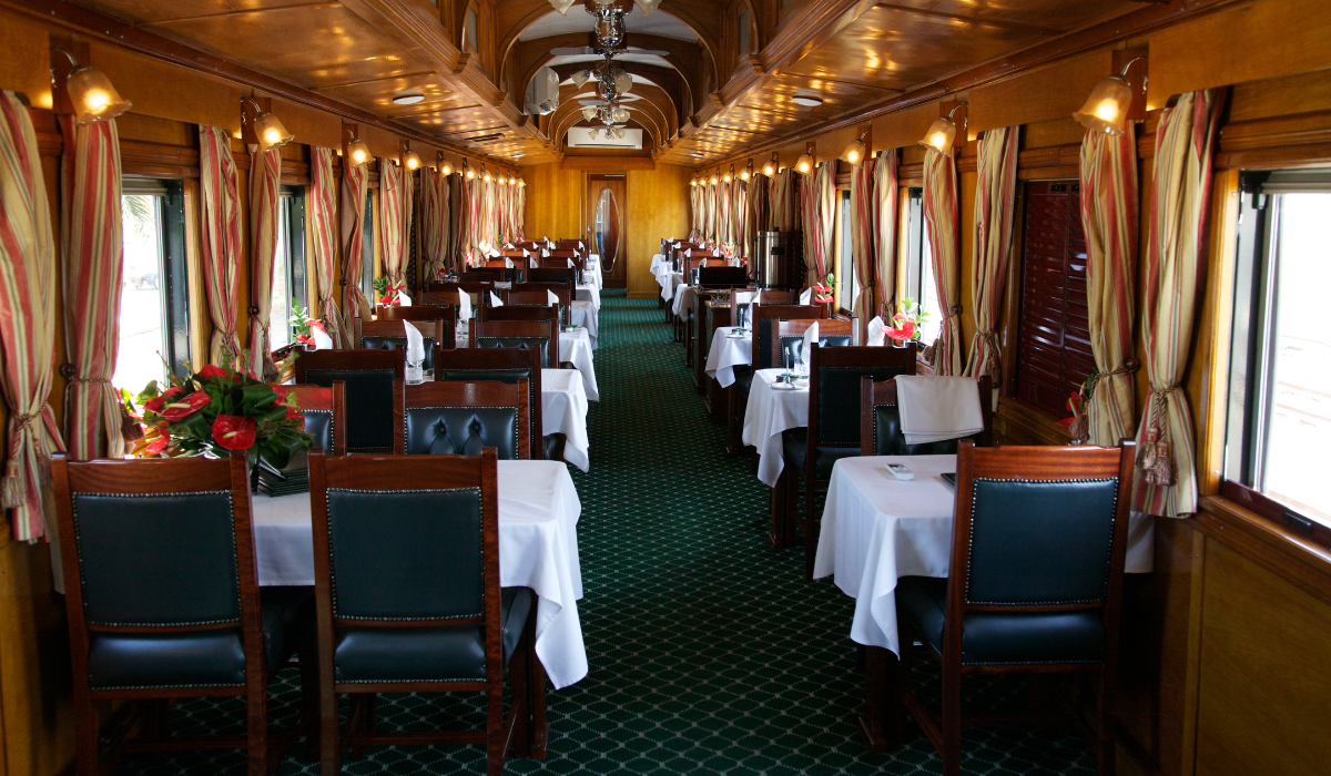 Dining in Rovos Rail