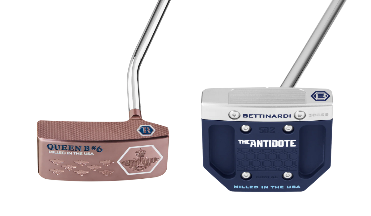Bettinardi Queen B with a Royal Rose PVD finish and The Antidote Putters