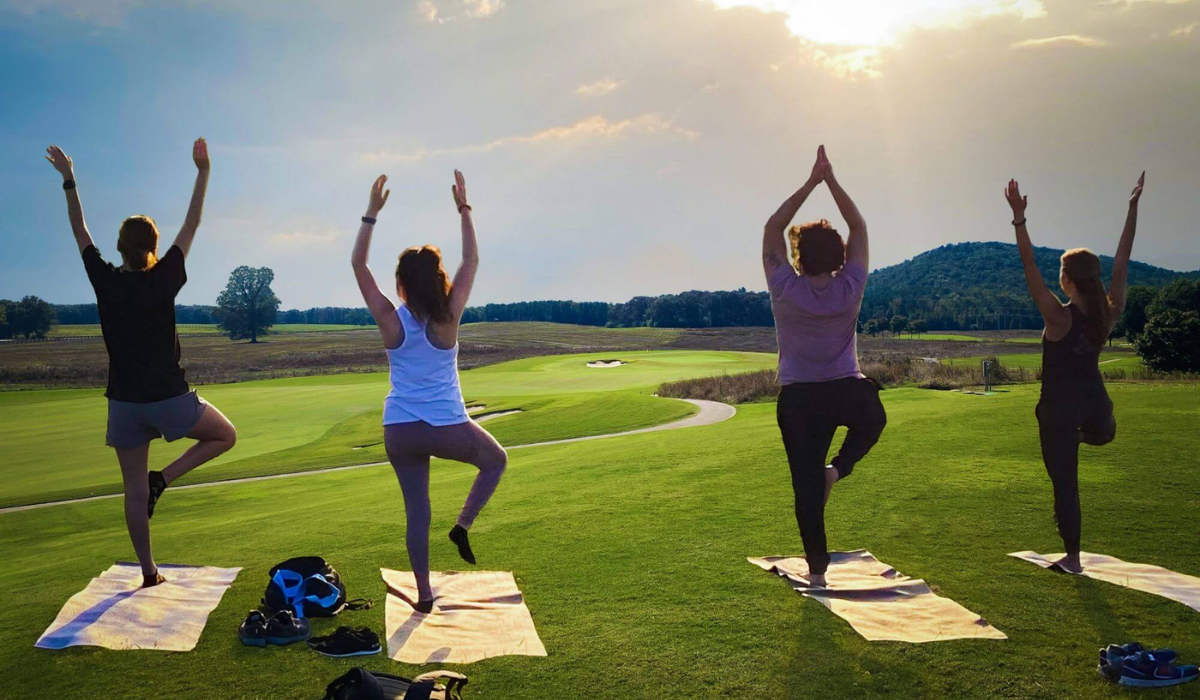 Golfers Doing Yoga