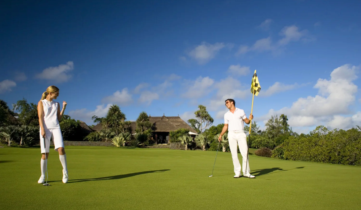 Couple at Golf Course