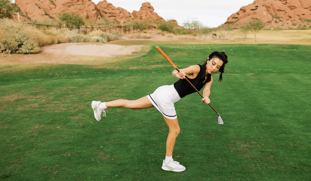 Golfer Stretching on the Fairway