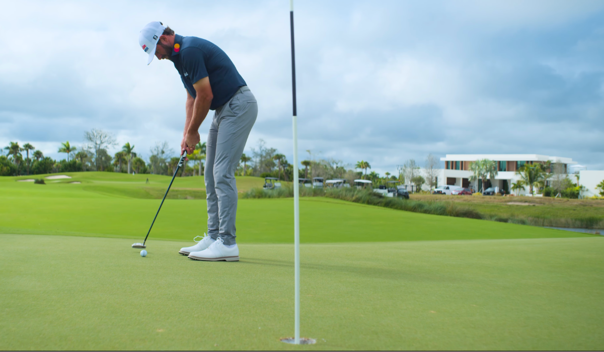 Cameron Young with Scotty Cameron's New Phantom Mallet Putter