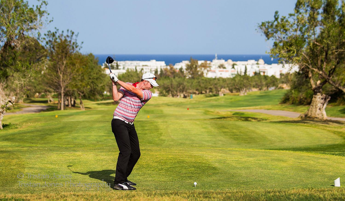 Golfer at El Kantaoui Golf Course in Tunisia