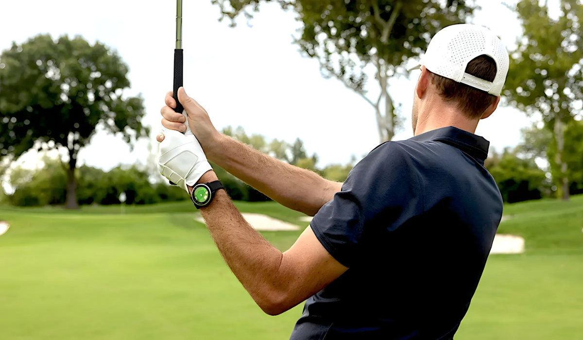 Golfer Wearing Garmin Watch