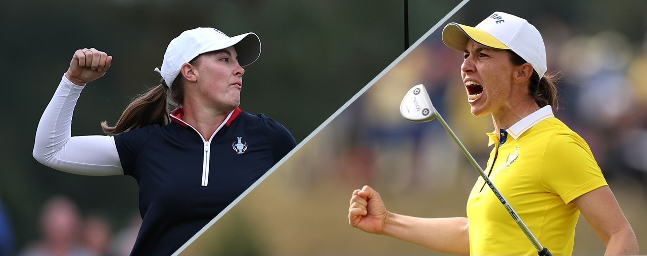 Carlota Ciganda and Jennifer Kupcho at Solheim Cup 2026