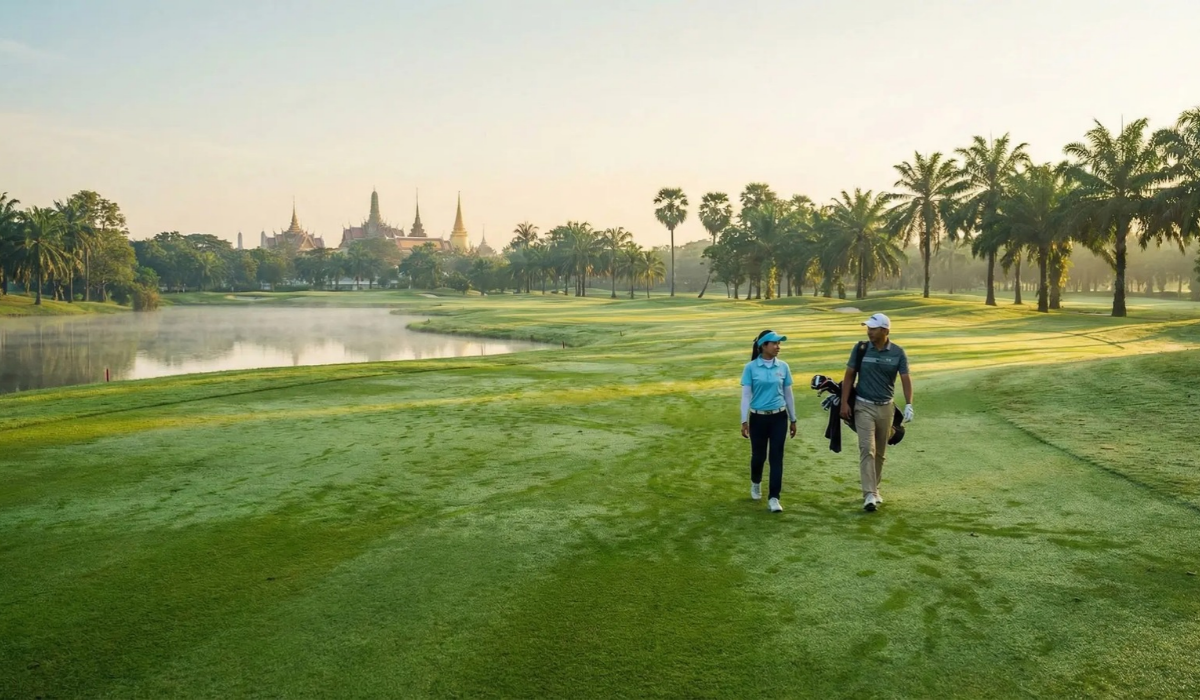Thai Caddie with Golfer