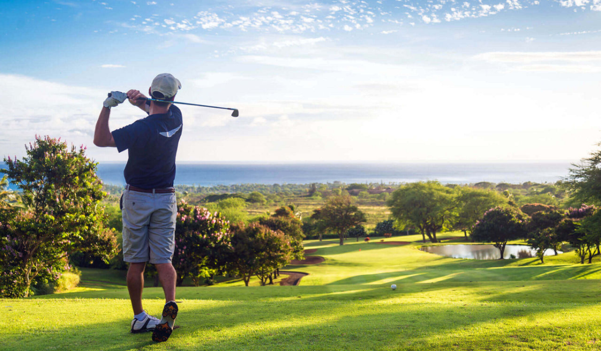 Golfer on the Golf Course near Rome