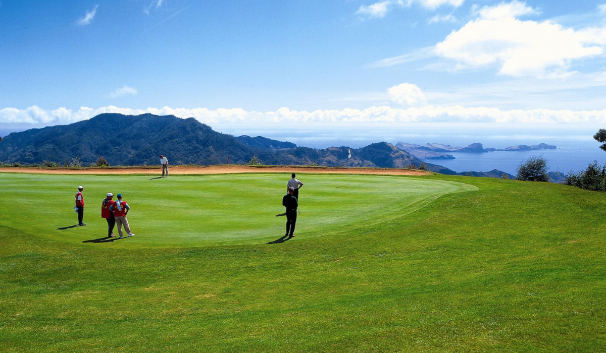 Golfers on Santo da Serra Golf Course
